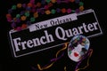 Beads, Mask and French Quarter Royalty Free Stock Photo