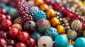 beads for needlework. Selective focus. Royalty Free Stock Photo