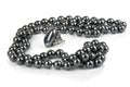 Beads and a ring made of hematite Royalty Free Stock Photo