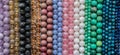 Beads from various types of natural stones Royalty Free Stock Photo