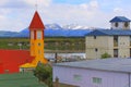 Beagle Channel in Tierra Del Fuego, Ushuaia cityscape, Argentina Royalty Free Stock Photo