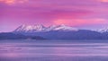 Beagle Channel. Ushuaia. Sunrise. Sunrise. Argentina. Jul 2014 Royalty Free Stock Photo