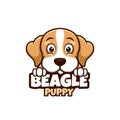 Beagle Cute Cartoon Dog Logo for Pet Shop Pet Care Animal