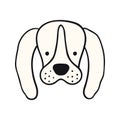 Beagle cute cartoon dog, puppy illustration