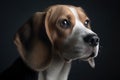 Beagle\'s cute straight face