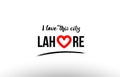 lahore city name love heart visit tourism logo icon design