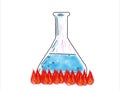 Beaker Boiling Drawing Color