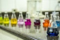 Beaker lab science tube color Royalty Free Stock Photo