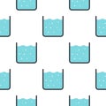 Beaker with pure blue water pattern seamless