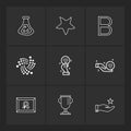 beaker , star , B , coin , crypto , currency , money , certificate , trophy, hand , help , eps icons set vector