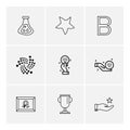 beaker , star , B , coin , crypto , currency , money , certificate , trophy, hand , help , eps icons set vector