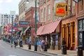 Beale street in Memphis -  Historic cars Royalty Free Stock Photo