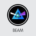 BEAM - Beam. The Logo of Virtual Momey or Market Emblem.