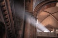 Beam of light in the Church Royalty Free Stock Photo