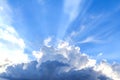 Beam of light and the clouds Royalty Free Stock Photo