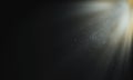 Abstract Light Beam Shines Through Darkness Creating Mystical Atmosphere with Dust Particles Floating in Air Casting Soft Glow Royalty Free Stock Photo