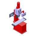 Beam milling machine icon, isometric style Royalty Free Stock Photo