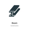 Beam vector icon on white background. Flat vector beam icon symbol sign from modern construction collection for mobile concept and