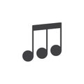 Beamed music note vector icon