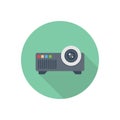 Beamer vector flat color icon