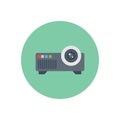 Beamer vector flat color icon