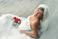 Beaming Blond Bride Royalty Free Stock Photo