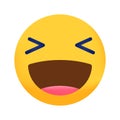 Beaming emoji with smiling eyes. Grinning emoticon with radiant smile.. Emoji icon from Facebook App