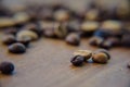 Coffeebeans on the table