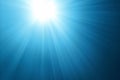 Beams Sunlight Refracting Through Clear Water Royalty Free Stock Photo