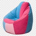 Bean bag chair isolated on transparent background Royalty Free Stock Photo