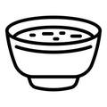 Bean cream soup icon outline vector. Croatia cuisine