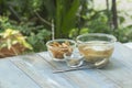 Bean junket / soft bean curd  with sweet warm ginger syrup Royalty Free Stock Photo