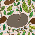 Bean life seamless pattern