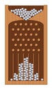 Bean Machine Galton Board Wooden Texture