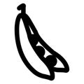 Bean Outline bold Vector Icon which can be easily modified or Edited