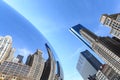 The Bean sculpture in Millennium Park in Chicago, Illinois. Royalty Free Stock Photo