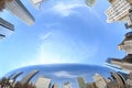 The Bean sculpture in Millennium Park in Chicago, Illinois. Royalty Free Stock Photo