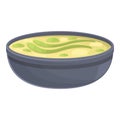 Bean soup icon cartoon vector. Food dish