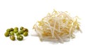 Bean Sprouts and mung beans Royalty Free Stock Photo