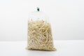 Bean sprouts in plastic packaging