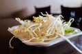 Bean sprouts on plate Royalty Free Stock Photo