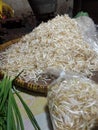 Bean Sprouts in traditinal market Royalty Free Stock Photo