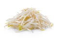 Bean Sprouts on White Background Royalty Free Stock Photo