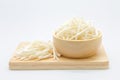 Bean Sprouts on wooden board Royalty Free Stock Photo