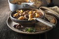 Bean stew with pasta Royalty Free Stock Photo