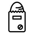 Bean tofu icon outline vector. Eating meat