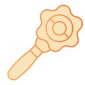 Beanbag flat icon. Baby rattle orange icons in trendy flat style. Attention toy gradient style design, designed for web