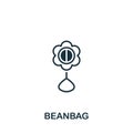 Beanbag icon. Monochrome simple Beanbag icon for templates, web design and infographics