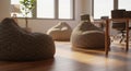 bean bag chairs in a modern office space Royalty Free Stock Photo