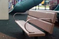 Beanch seat at outdoor playground